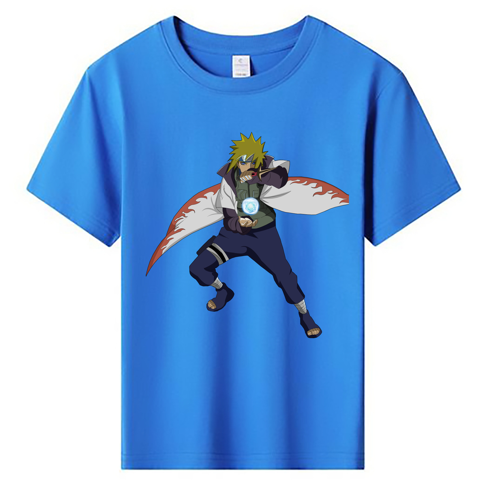 （画像用） NARUTO -ナルト- 波風 ミナト Namikaze Minato 綿100％キッズTシャツ（フロントプリント）